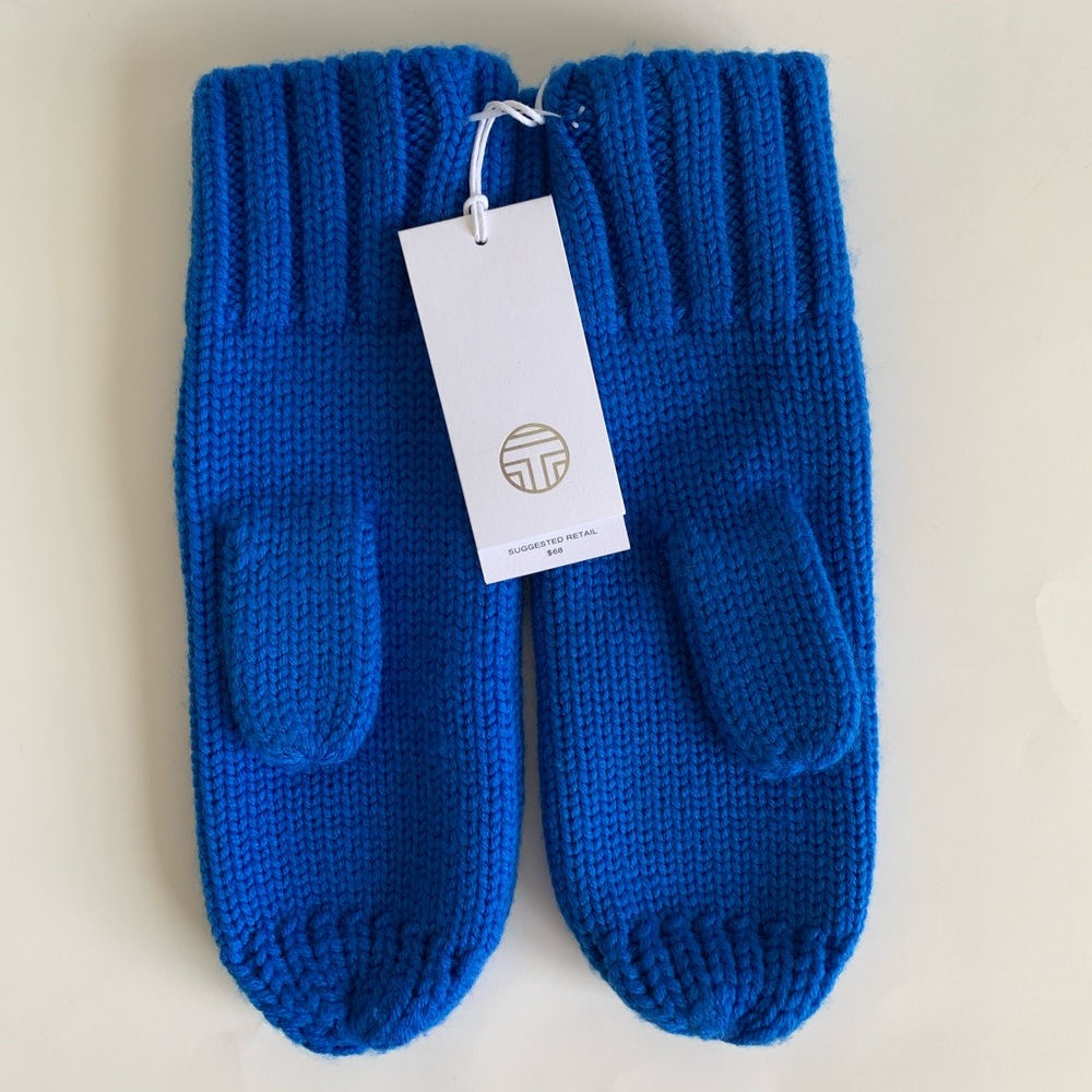 Tory Burch Sport Merino Little Grumps Mittens Blue - Picture 5 of 11